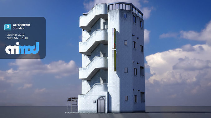 Japanese Building 0022 3D model 2