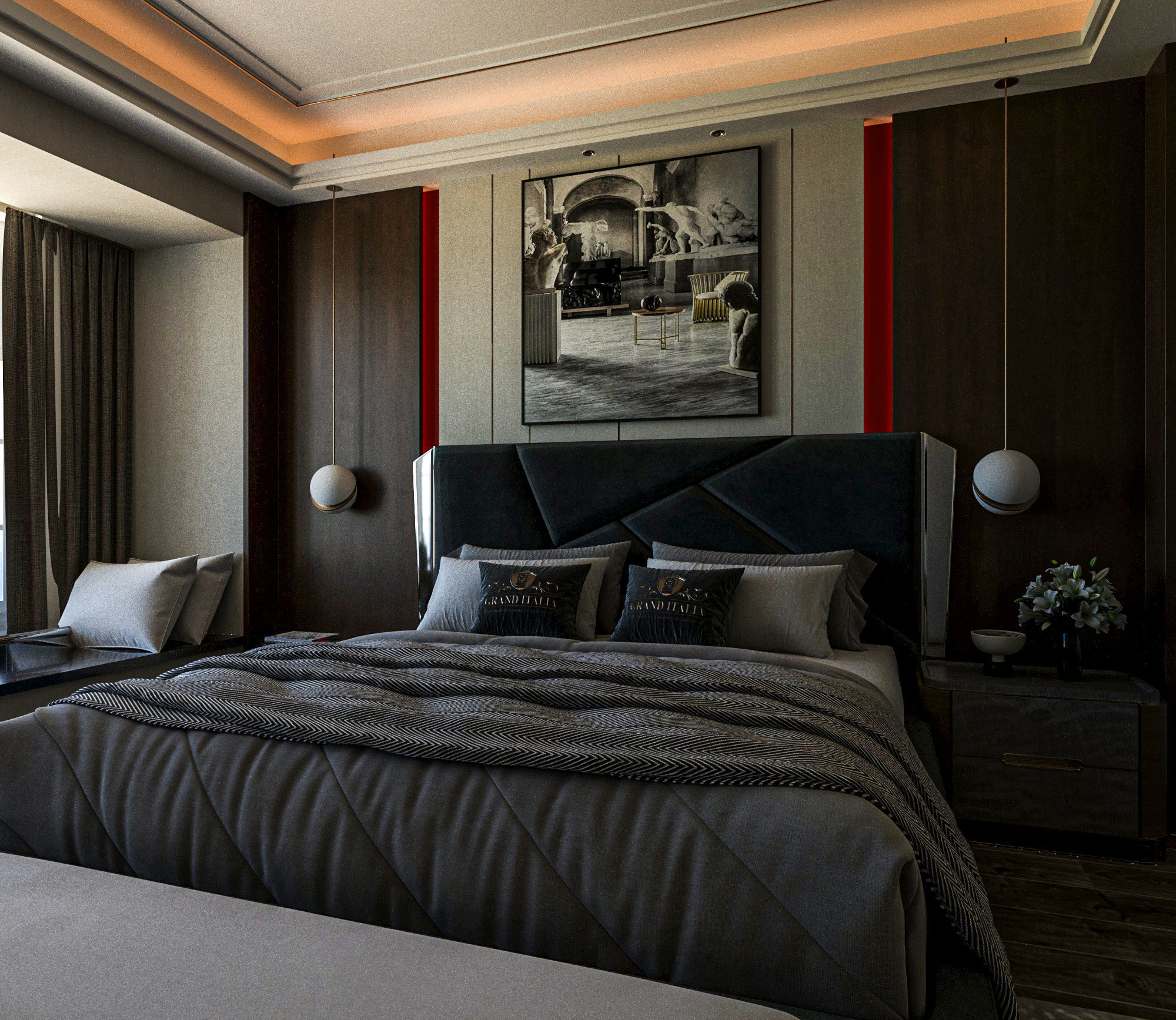 Indulge in Opulent Luxury with This 3D Bedroom Model 3D model_2