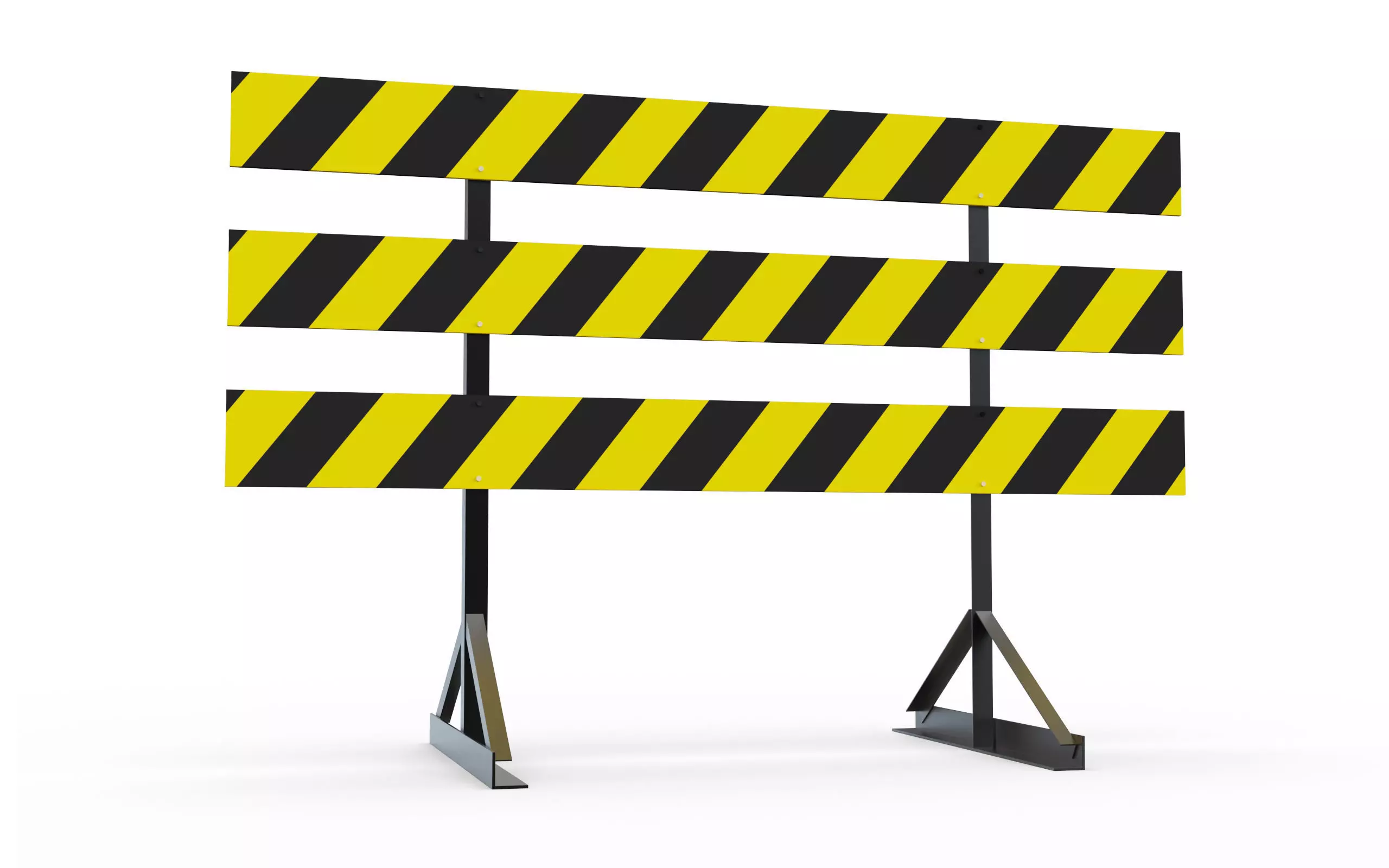 Road barrier 3D model