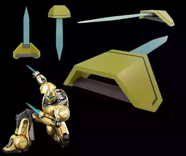 Bumblebee or B 127 sword from Transformers One 3D print model Bumblebee or B 127 sword from Transformers One 3D print model