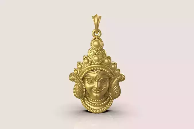 Durga Mata Pendant File 3D print model