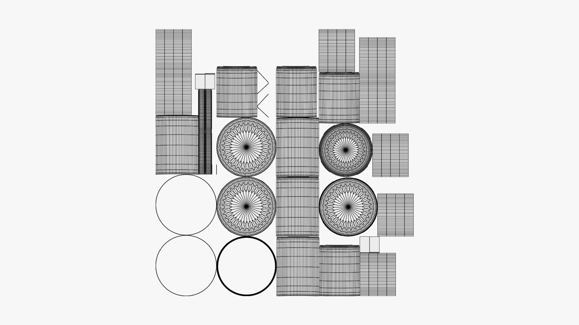 Basic Tube Package - Geometry Only No Textures No Materials 3D model_6