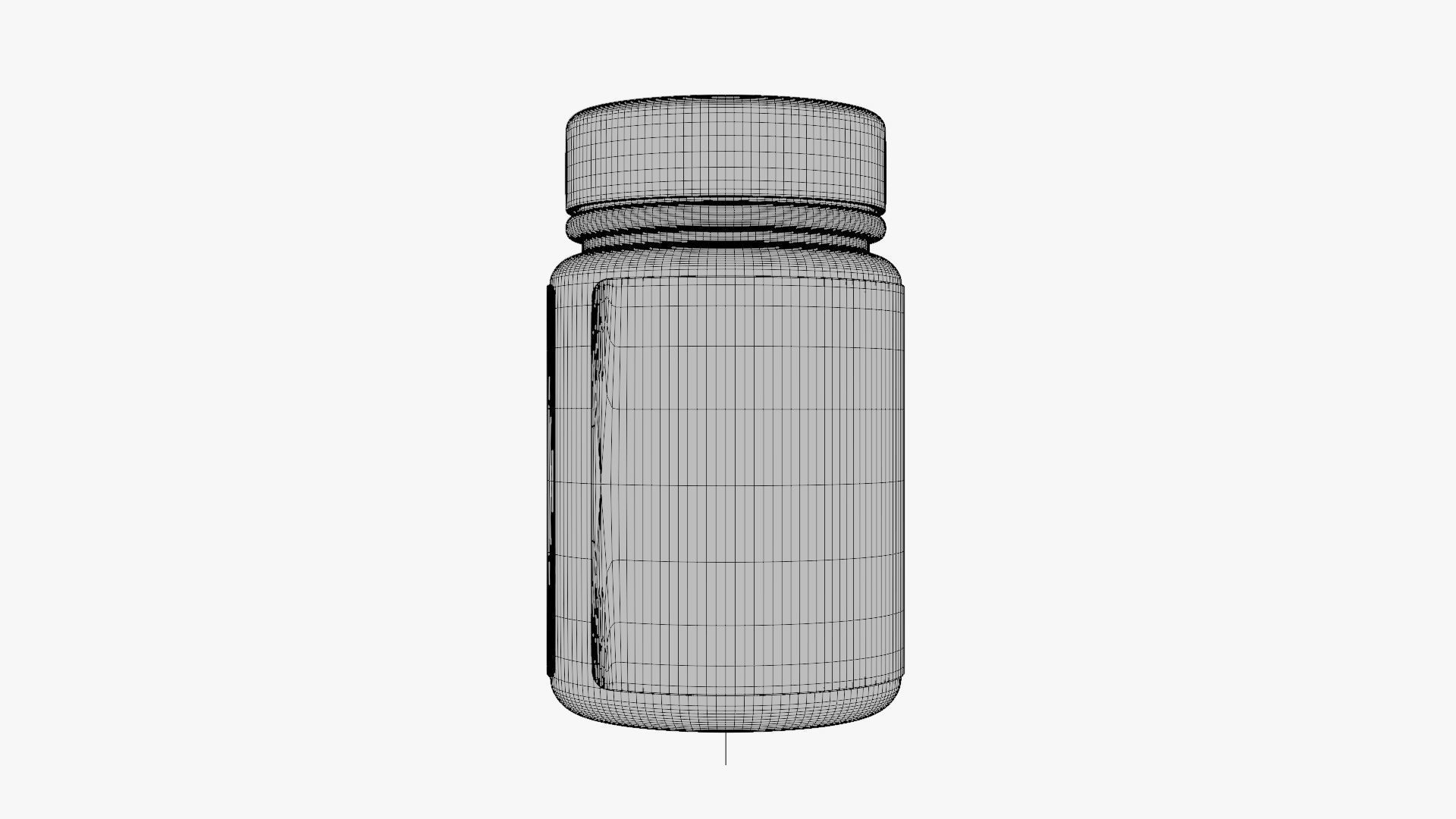 Basic Supplement Bottle - Geometry Only No Textures No Materials 3D model_5