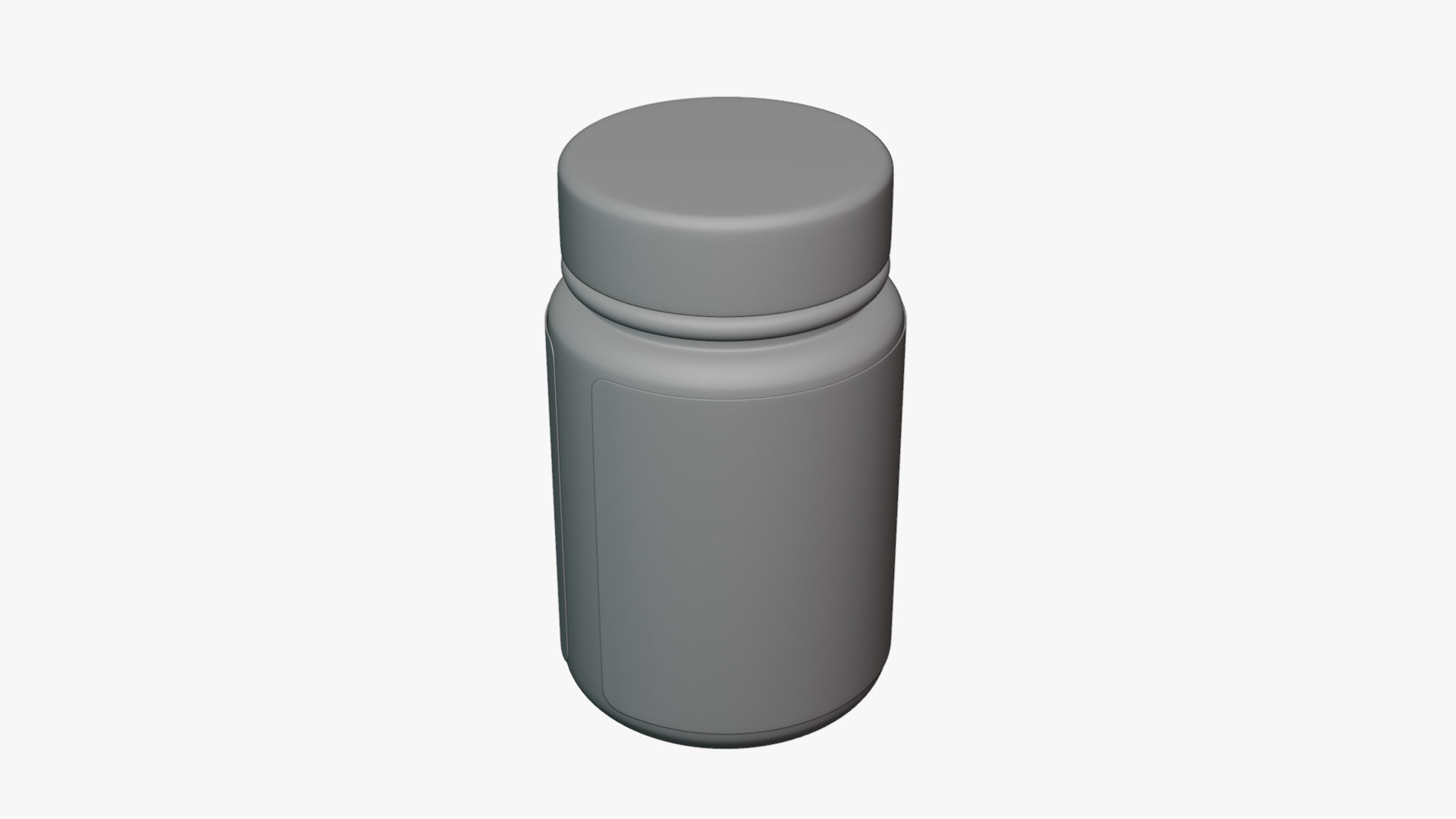 Basic Supplement Bottle - Geometry Only No Textures No Materials 3D model_1