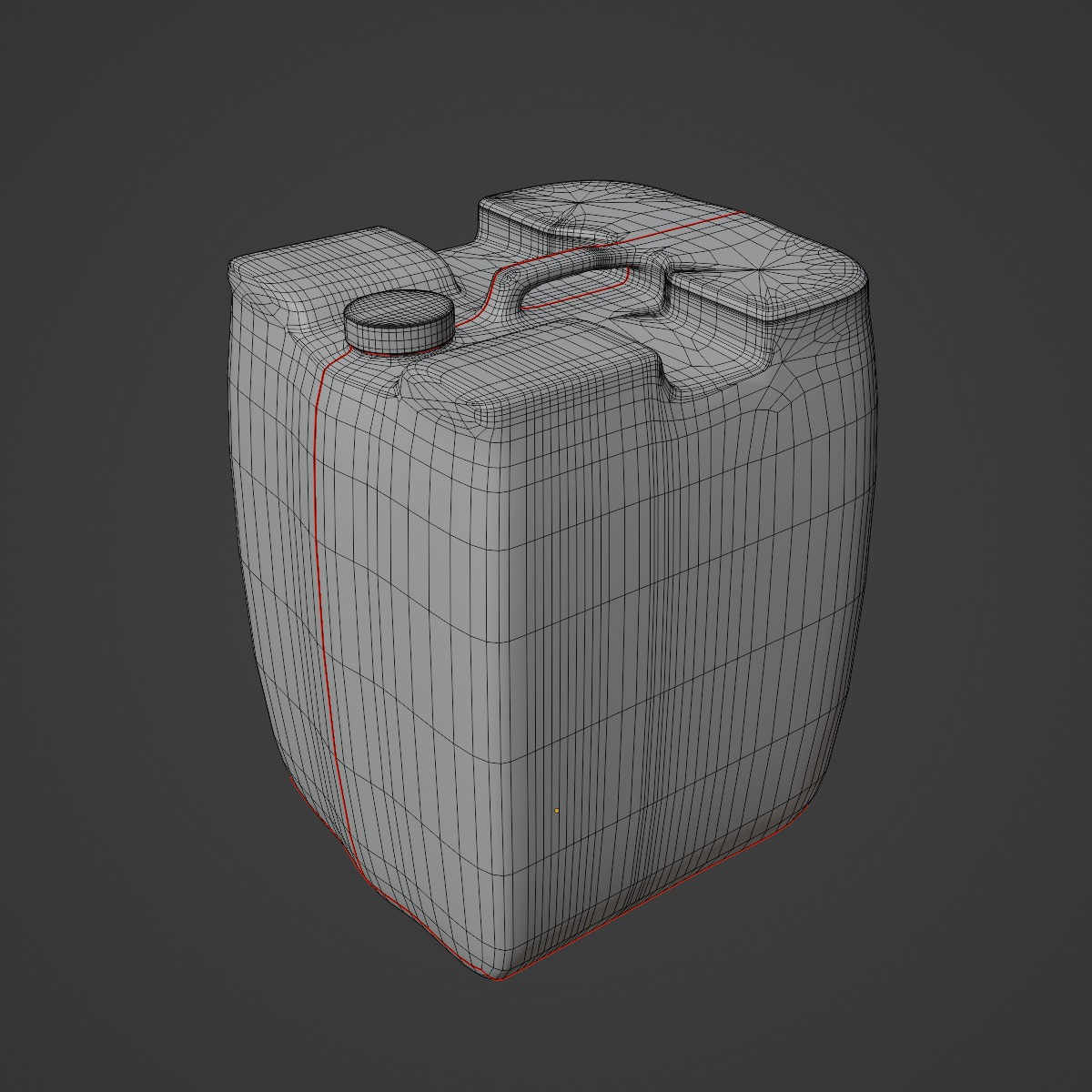 Plastic Canister B 05 3D model_9