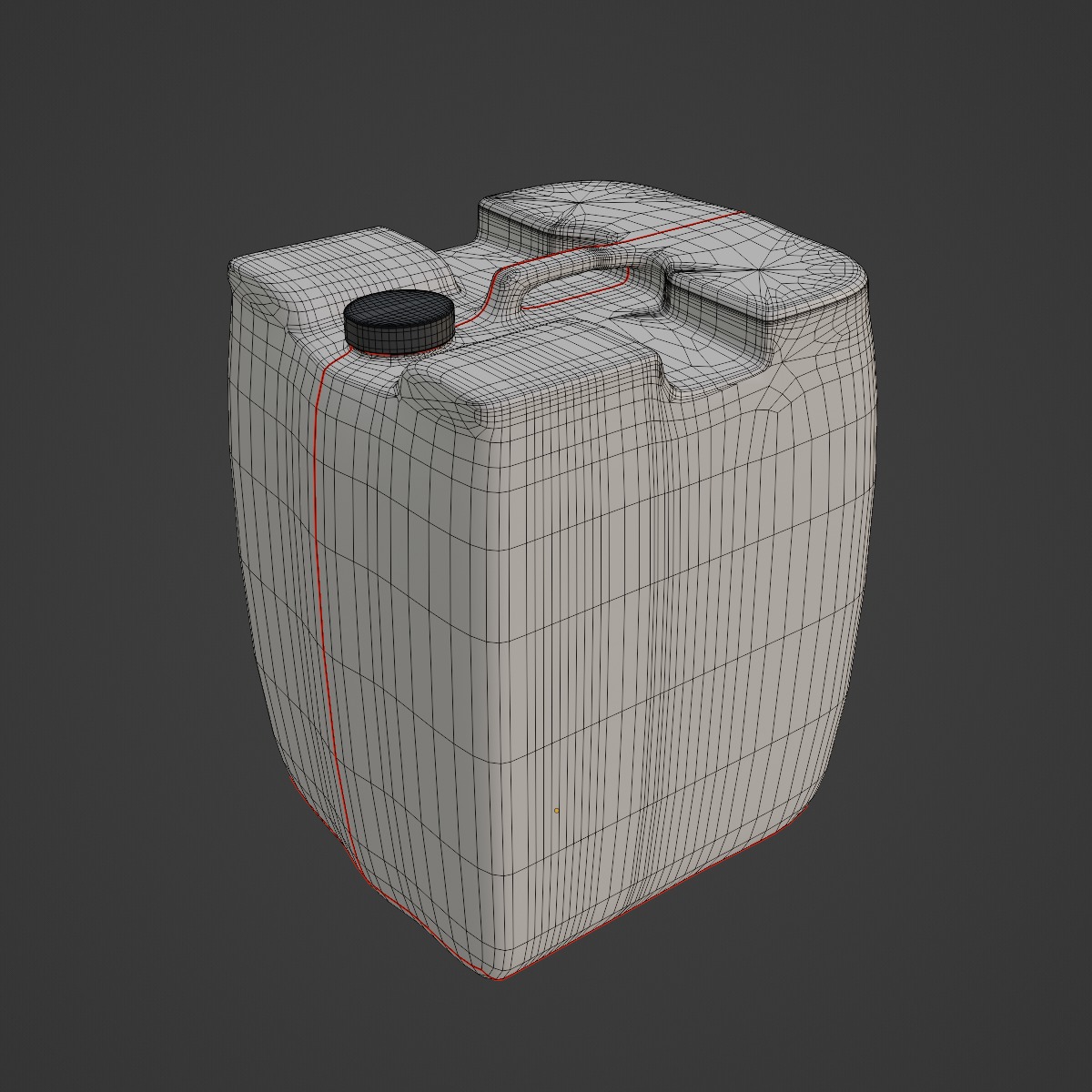 Plastic Canister B 05 3D model_7