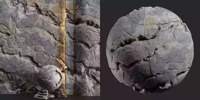 H107 Rock Cliff - PBR - 4K - Seamless - SBSAR