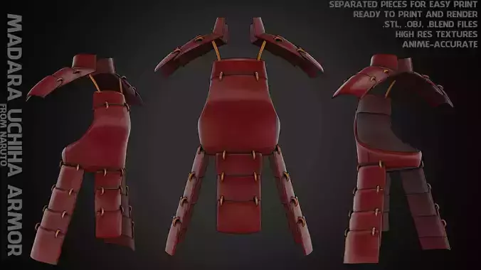Naruto Madara Uchiha Armor for Cosplay 3D print model