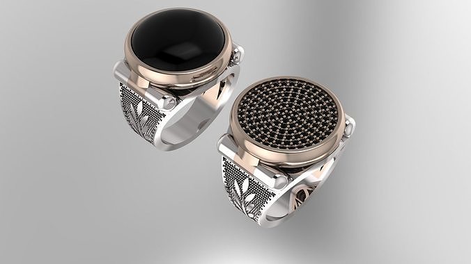 3d silver men ring 3D print model
