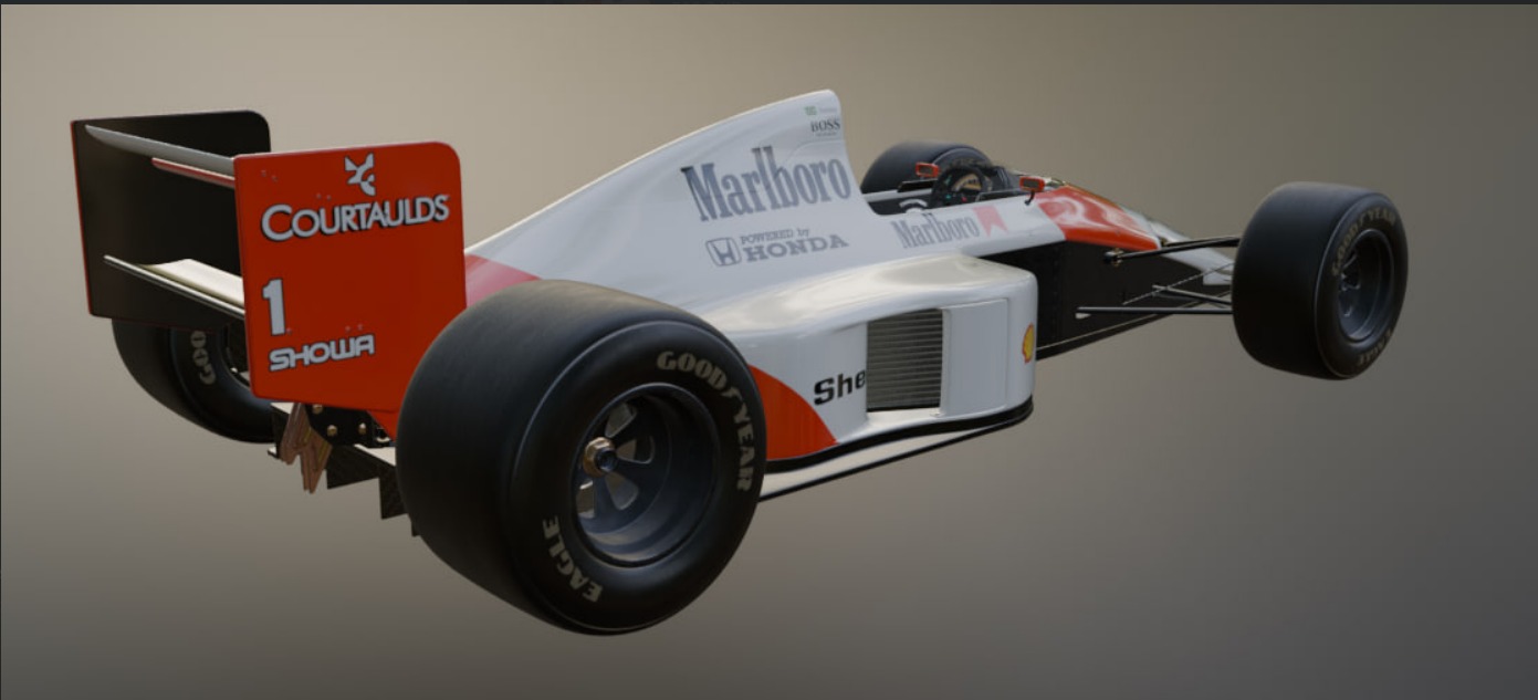 Honda Marlboro mp4 7a Formula 1 3D model | CGTrader