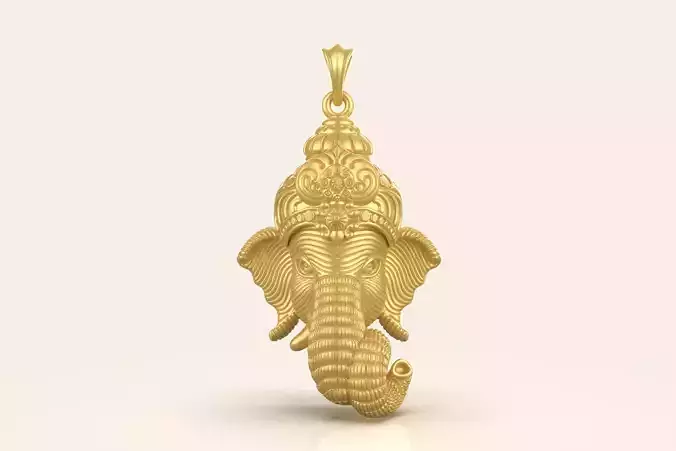 Ganesh Face Pendant file-1