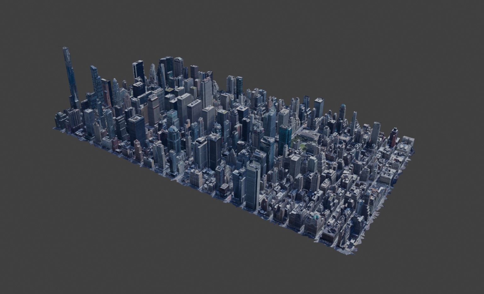 Low Poly New York Free 3D model_1