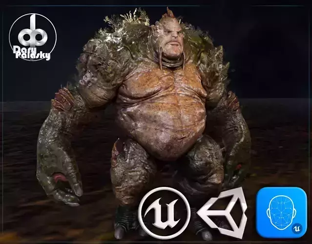 Wassermann - Game Ready Character Low-poly 3D model
