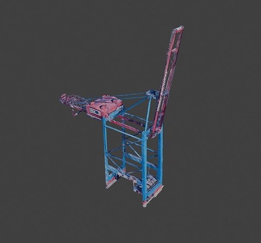 Container crane 2 exported from google maps Free 3D model