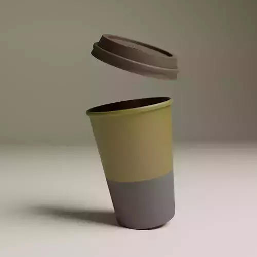 Plastic coffee cup 3D model