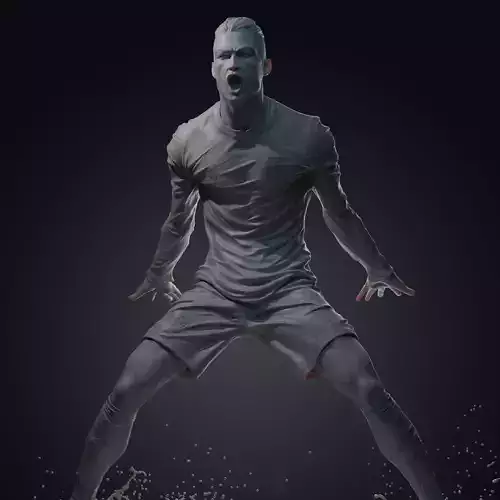 Cristiano Ronaldo Celebration Statue 3D model