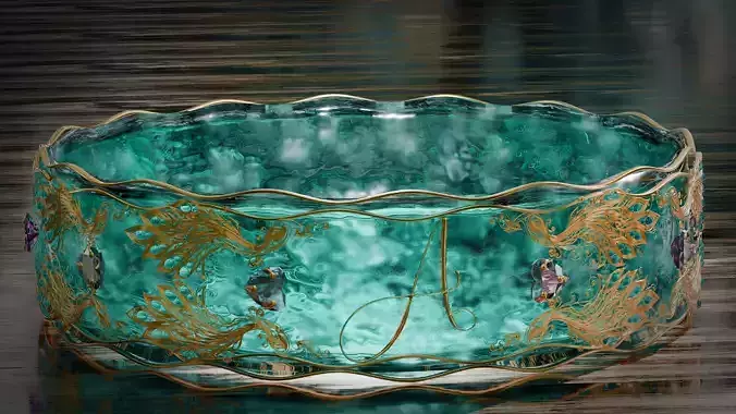 Peacock Ornament Design Asset