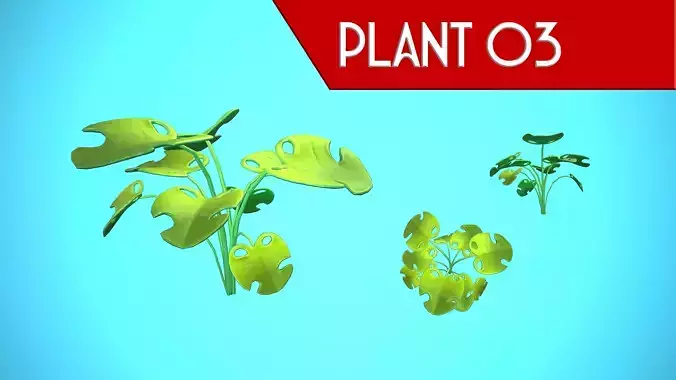 PLANT 03 CARTOON STYLIZED Low-poly 3D model