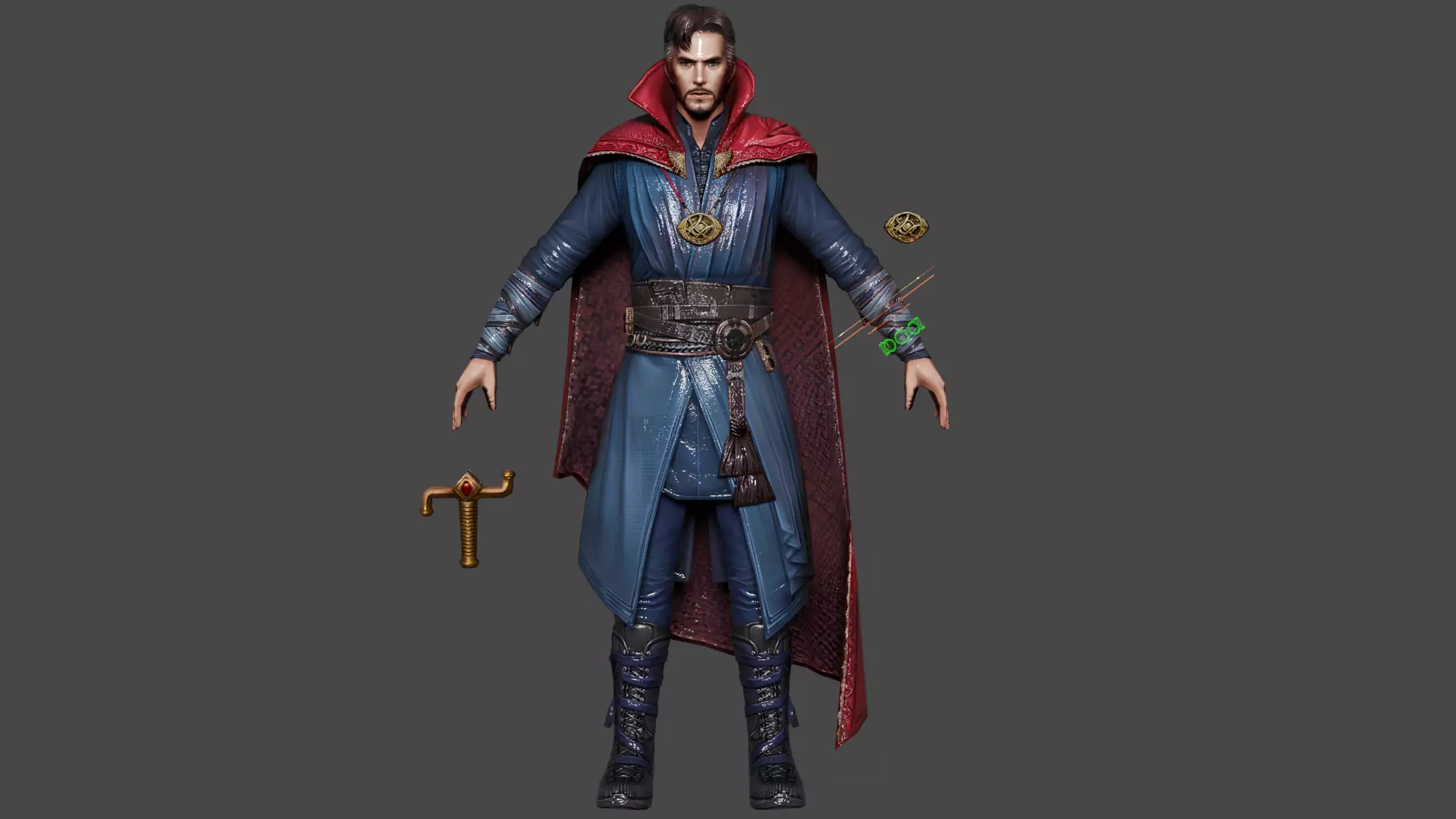 Doctor Strange Low-poly 3D model_0