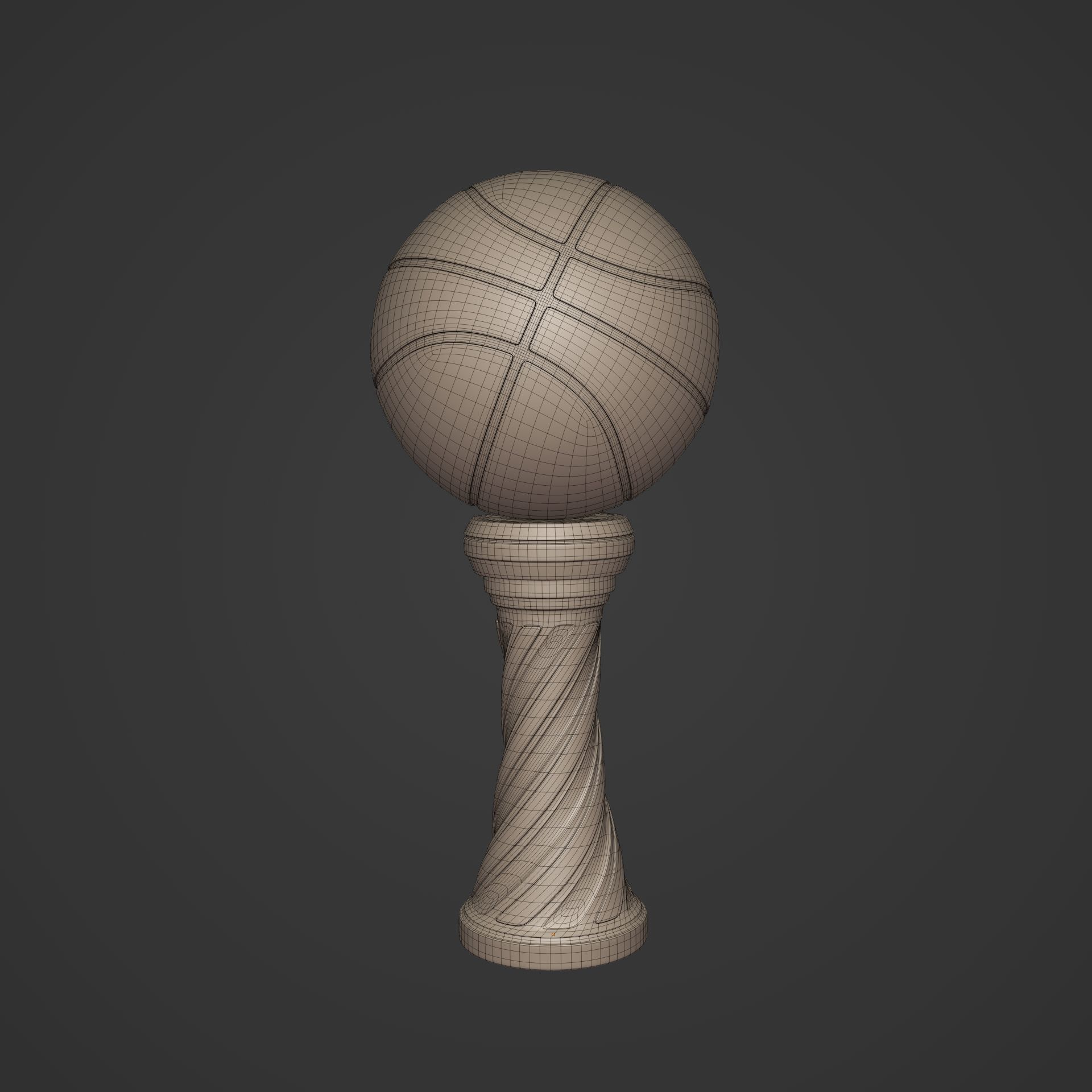Basketball Trophy -- Original Design 3D print model_3