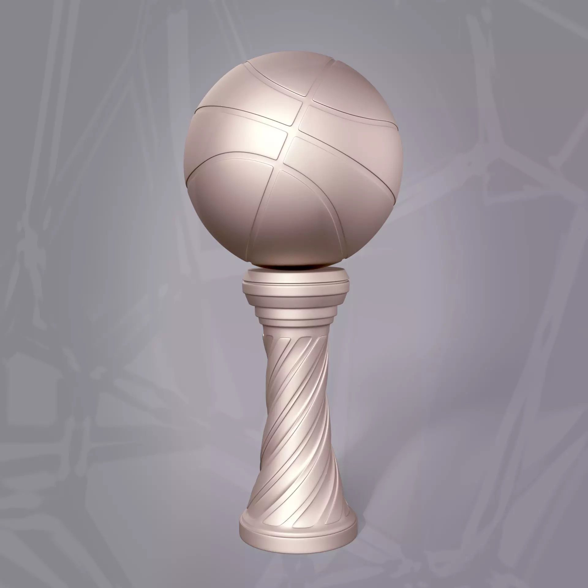 Basketball Trophy -- Original Design 3D print model_0