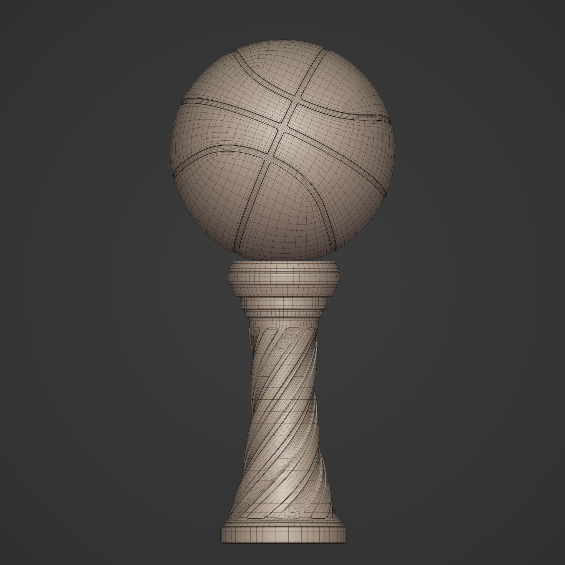 Basketball Trophy -- Original Design 3D print model_9
