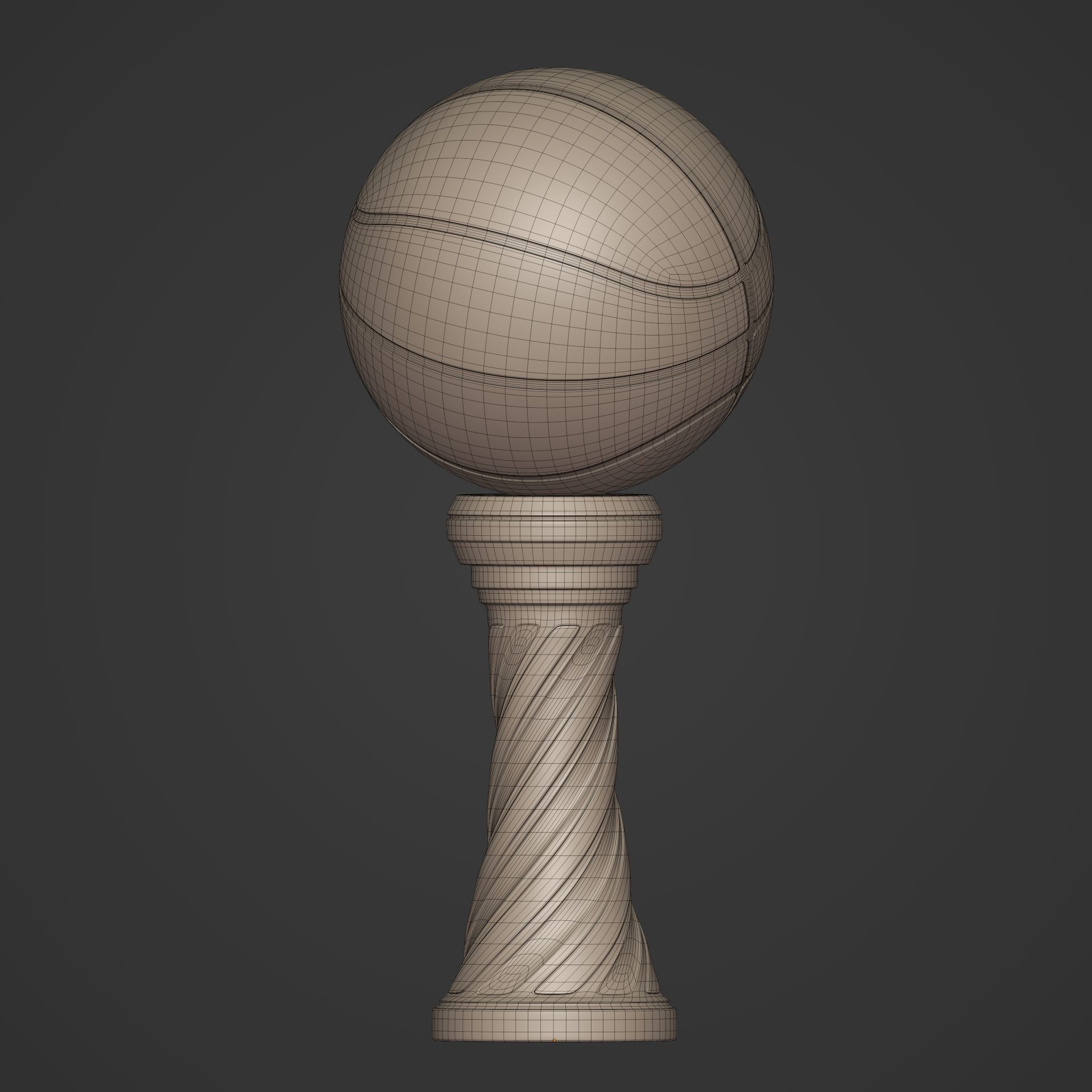Basketball Trophy -- Original Design 3D print model_13