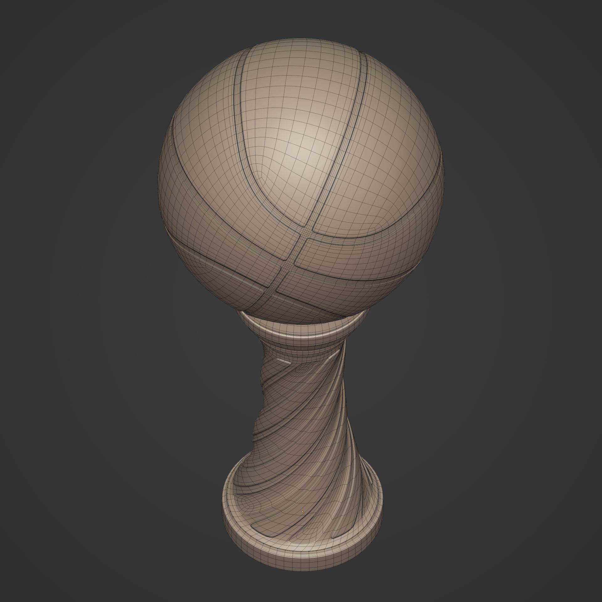 Basketball Trophy -- Original Design 3D print model_11