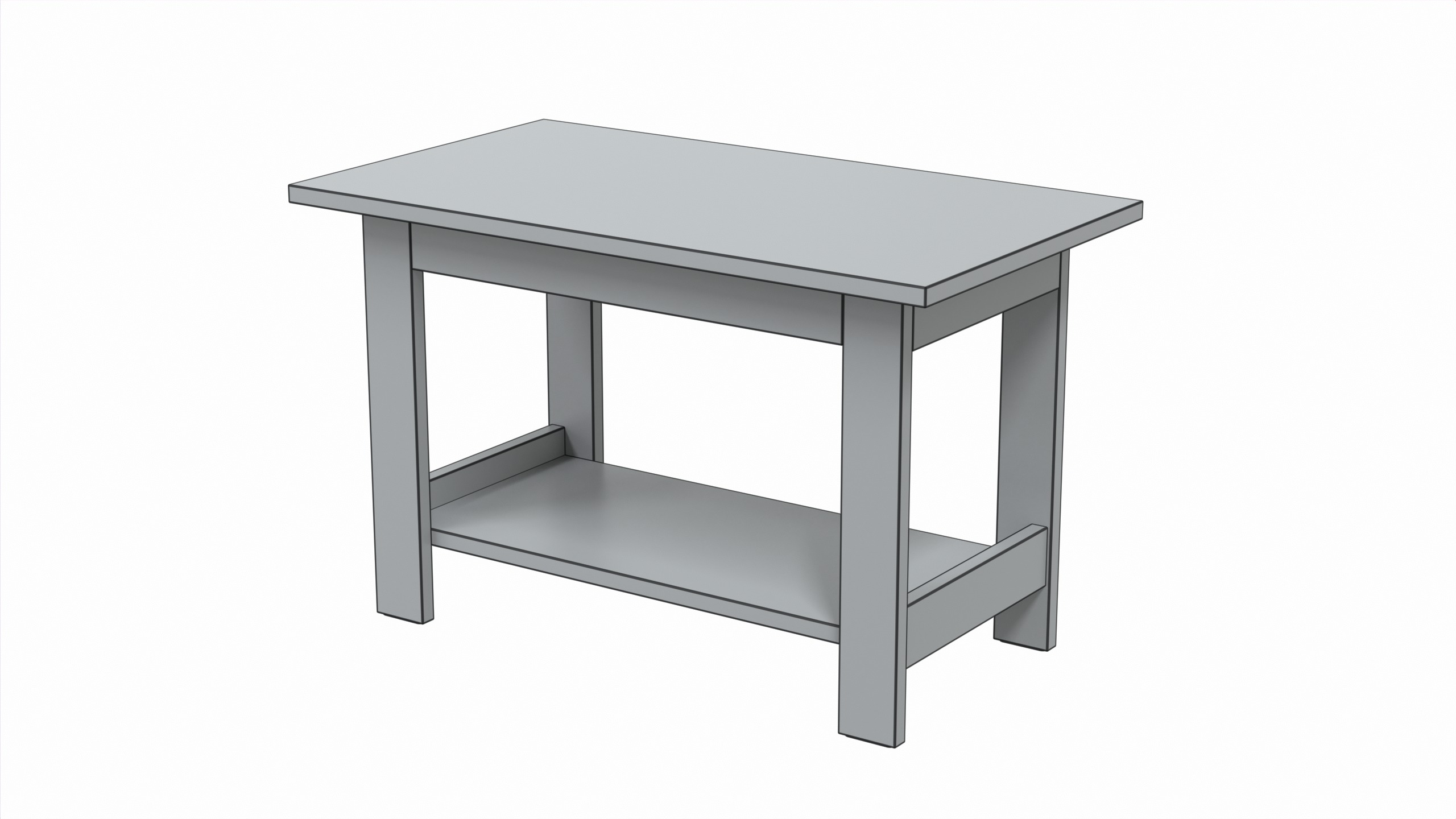 IKEA NODELAND Coffee table Low-poly 3D model_7