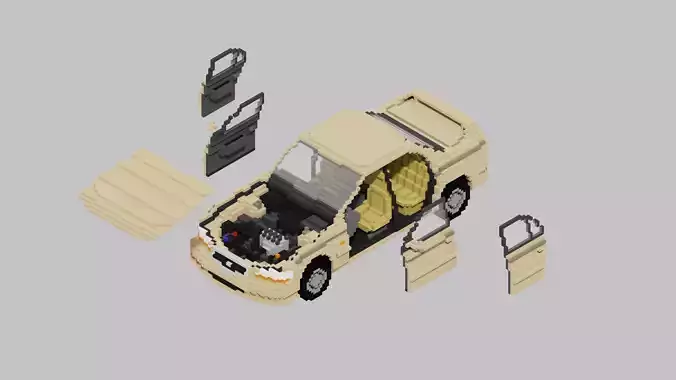 Car Honda Accord 1999 Voxel
