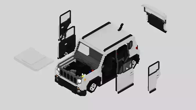 Car Jeep Renegade Voxel
