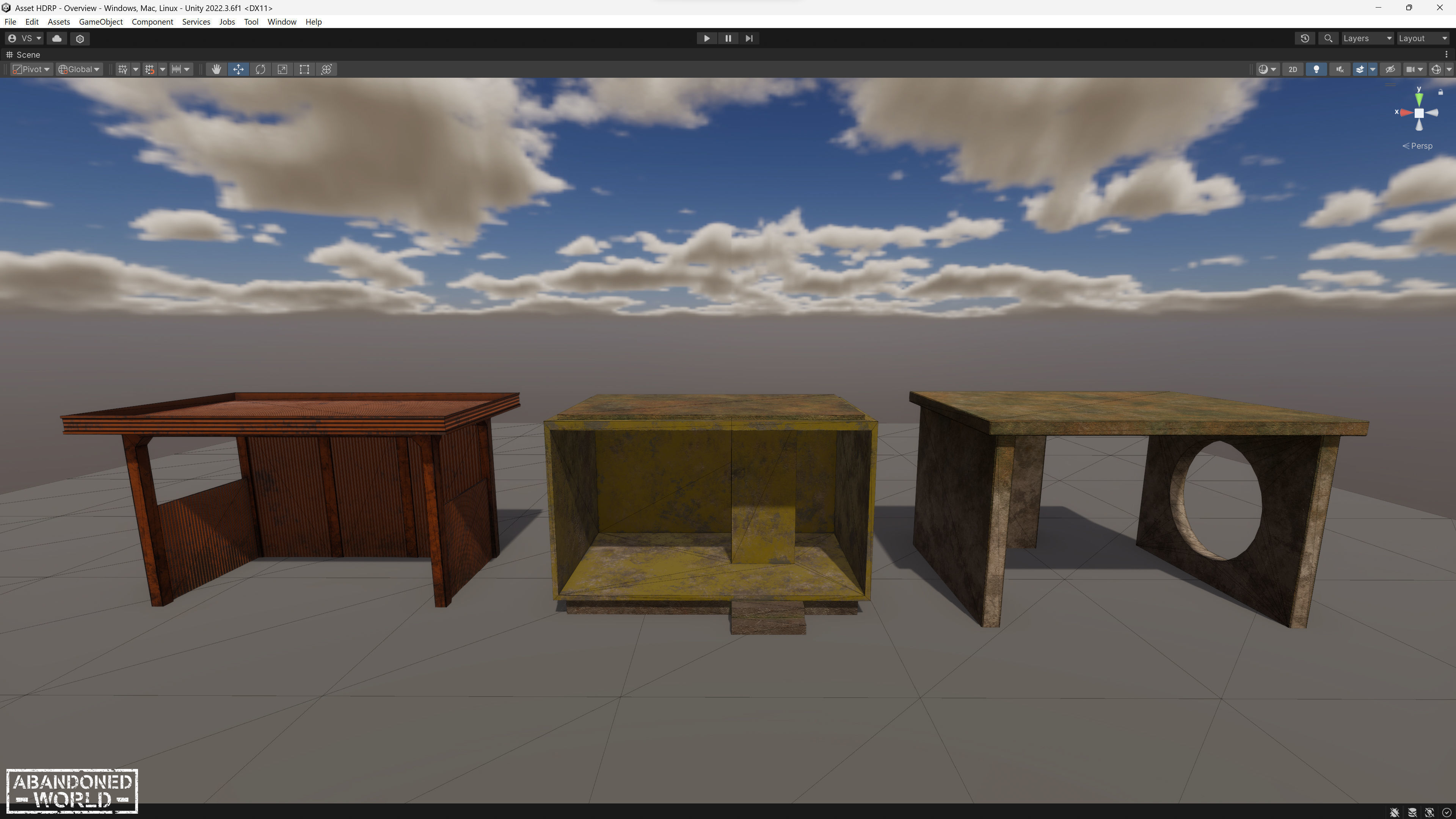 Soviet bus stops Low-poly 3D model_13