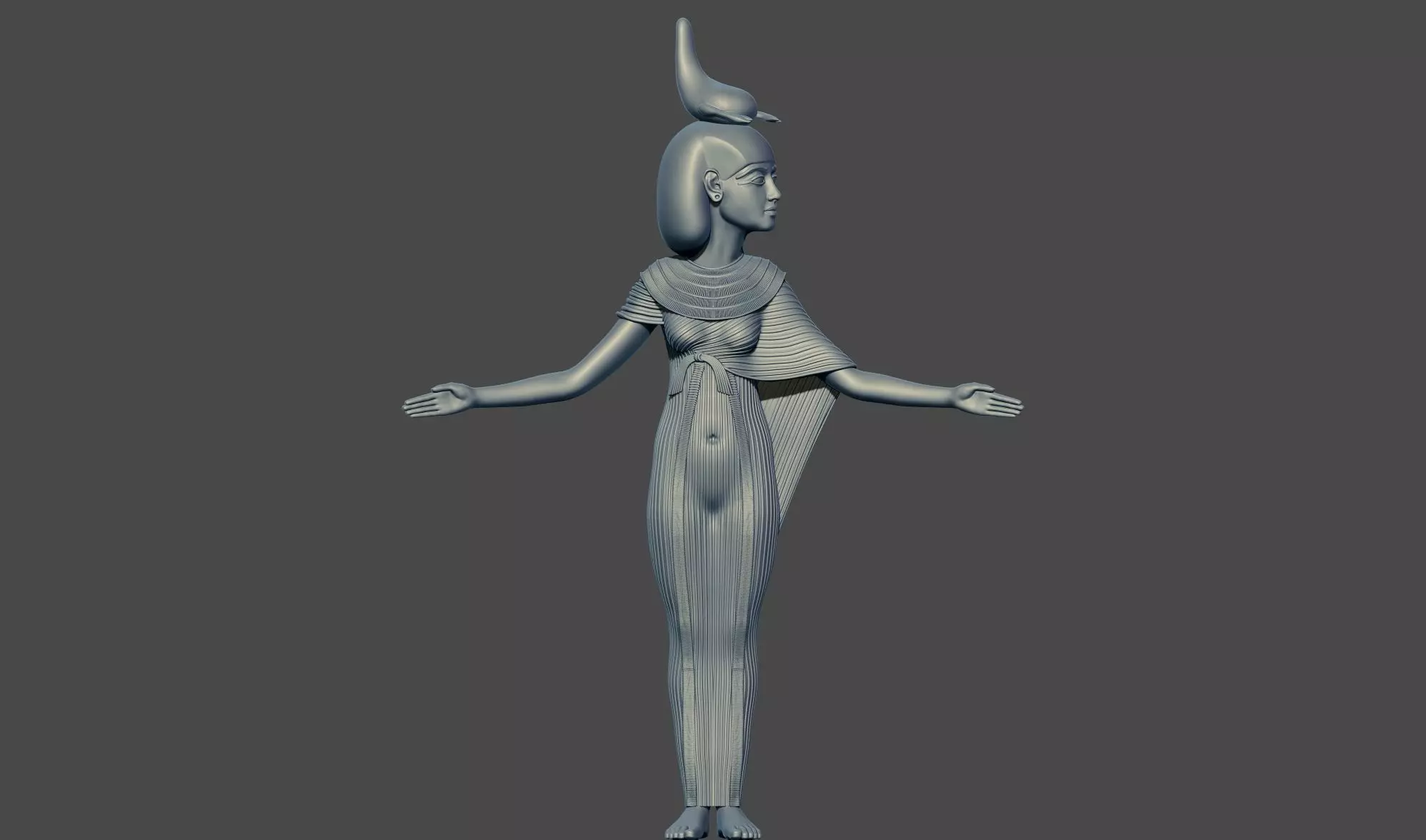 isis nephthys neith and sereke shrine of Tutankhamun 3d model 3D print model_0