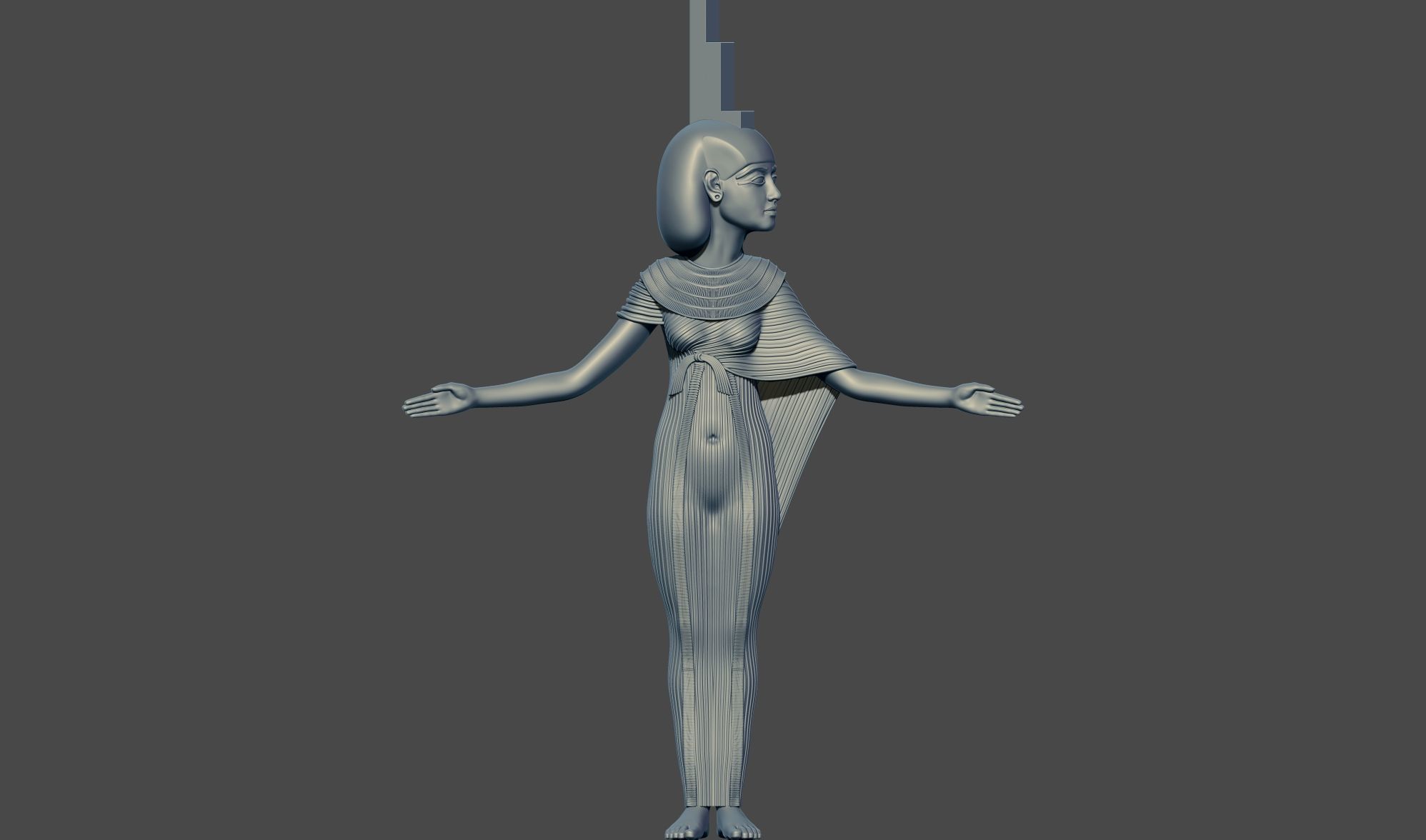 isis nephthys neith and sereke shrine of Tutankhamun 3d model 3D print model_3