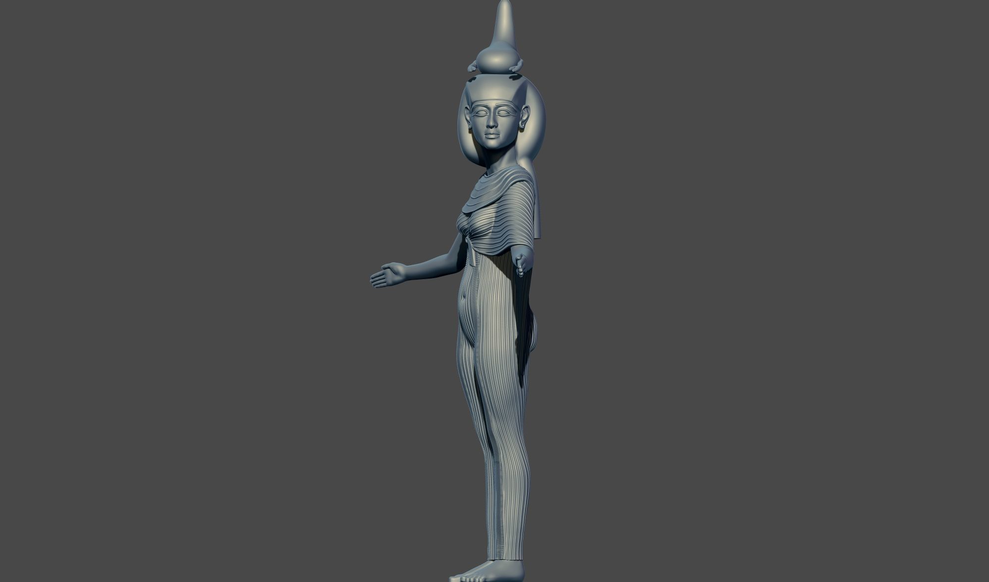 isis nephthys neith and sereke shrine of Tutankhamun 3d model 3D print model_6