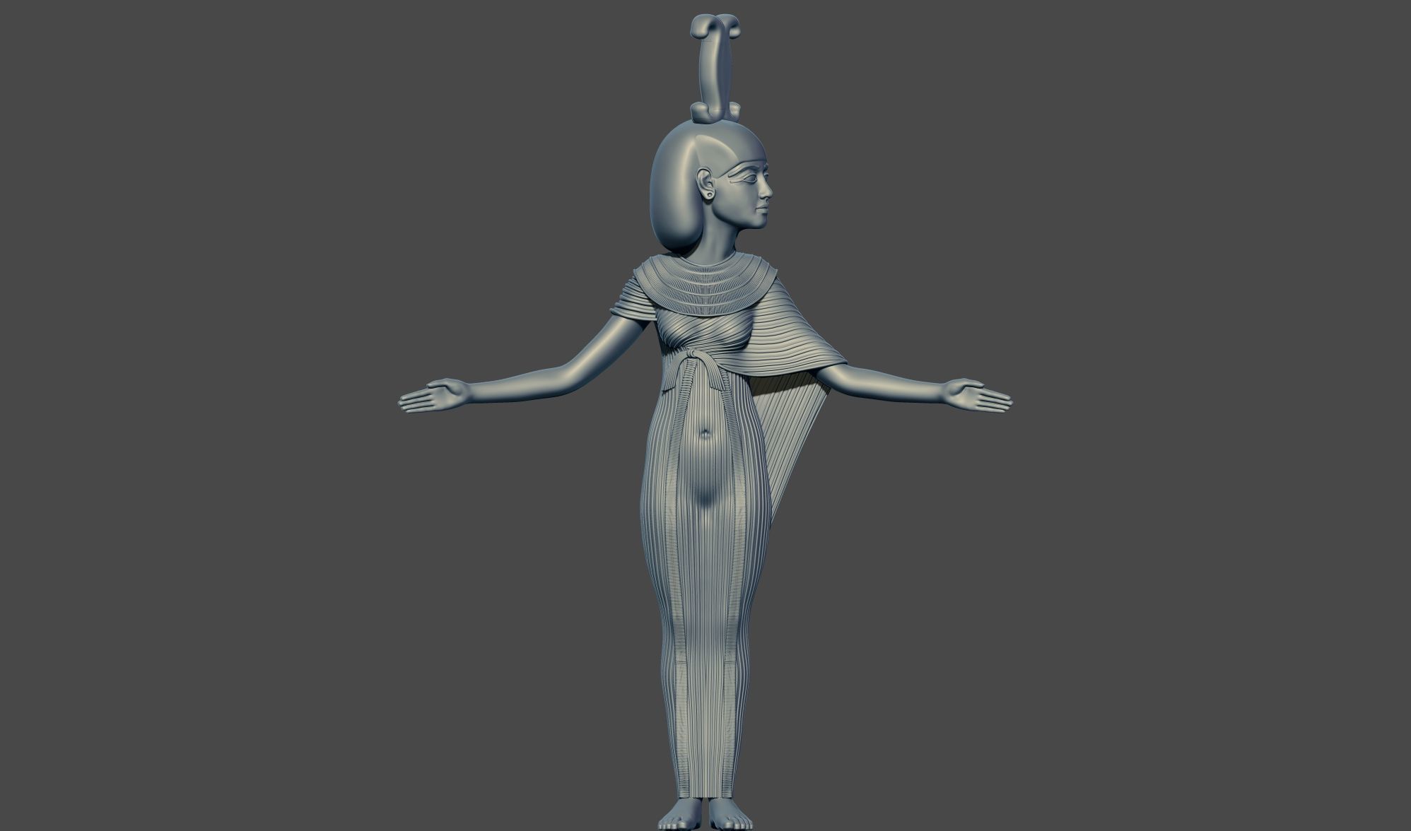 isis nephthys neith and sereke shrine of Tutankhamun 3d model 3D print model_1
