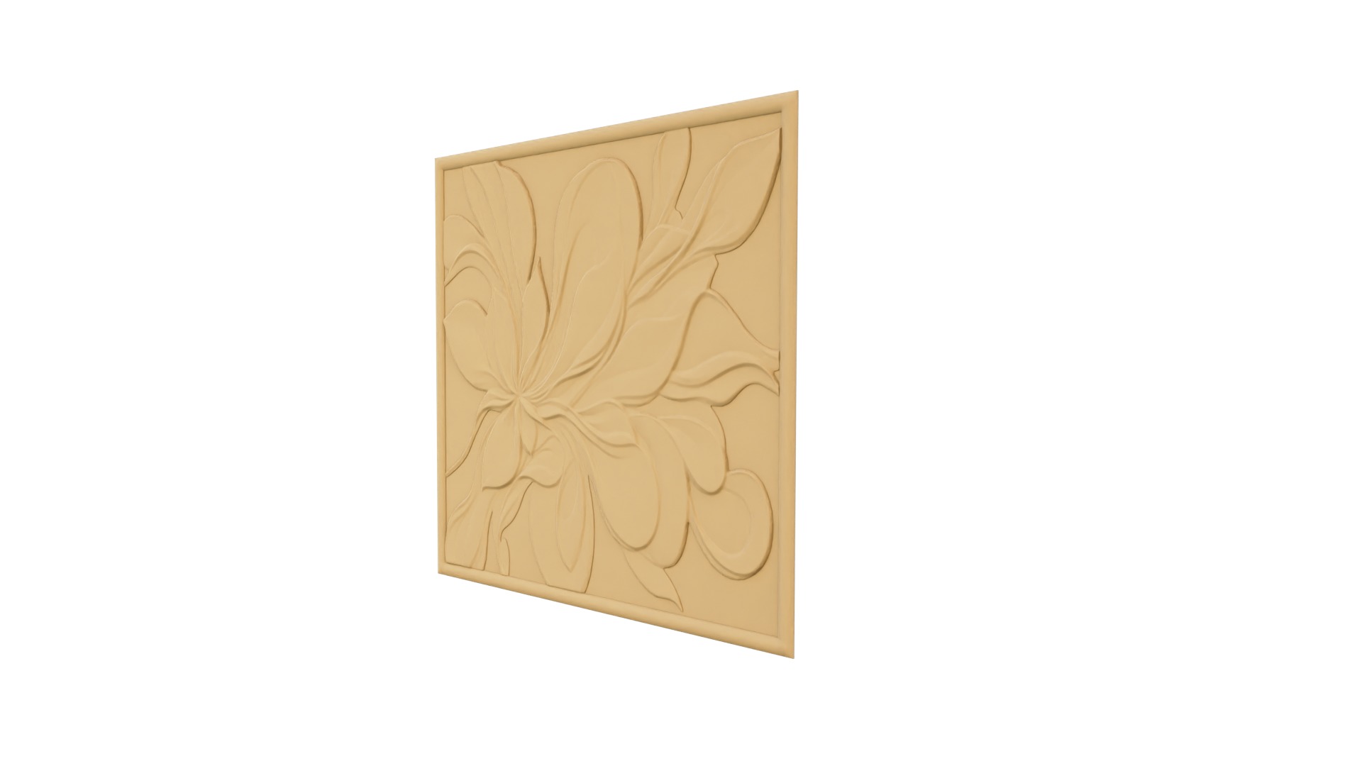 modern panel wall decor set wall relief mural CNC 129  3D model_3