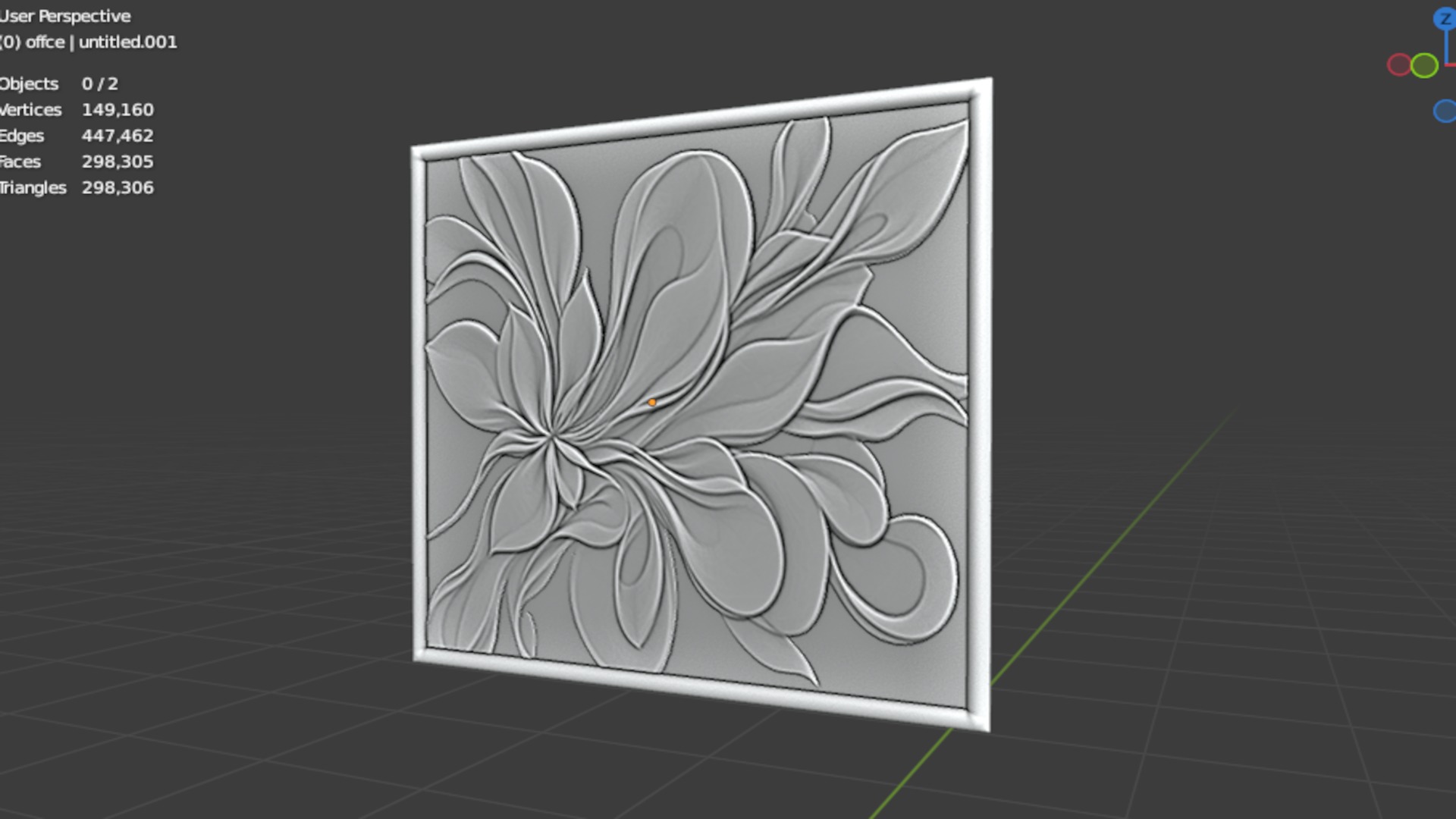 modern panel wall decor set wall relief mural CNC 129  3D model_5
