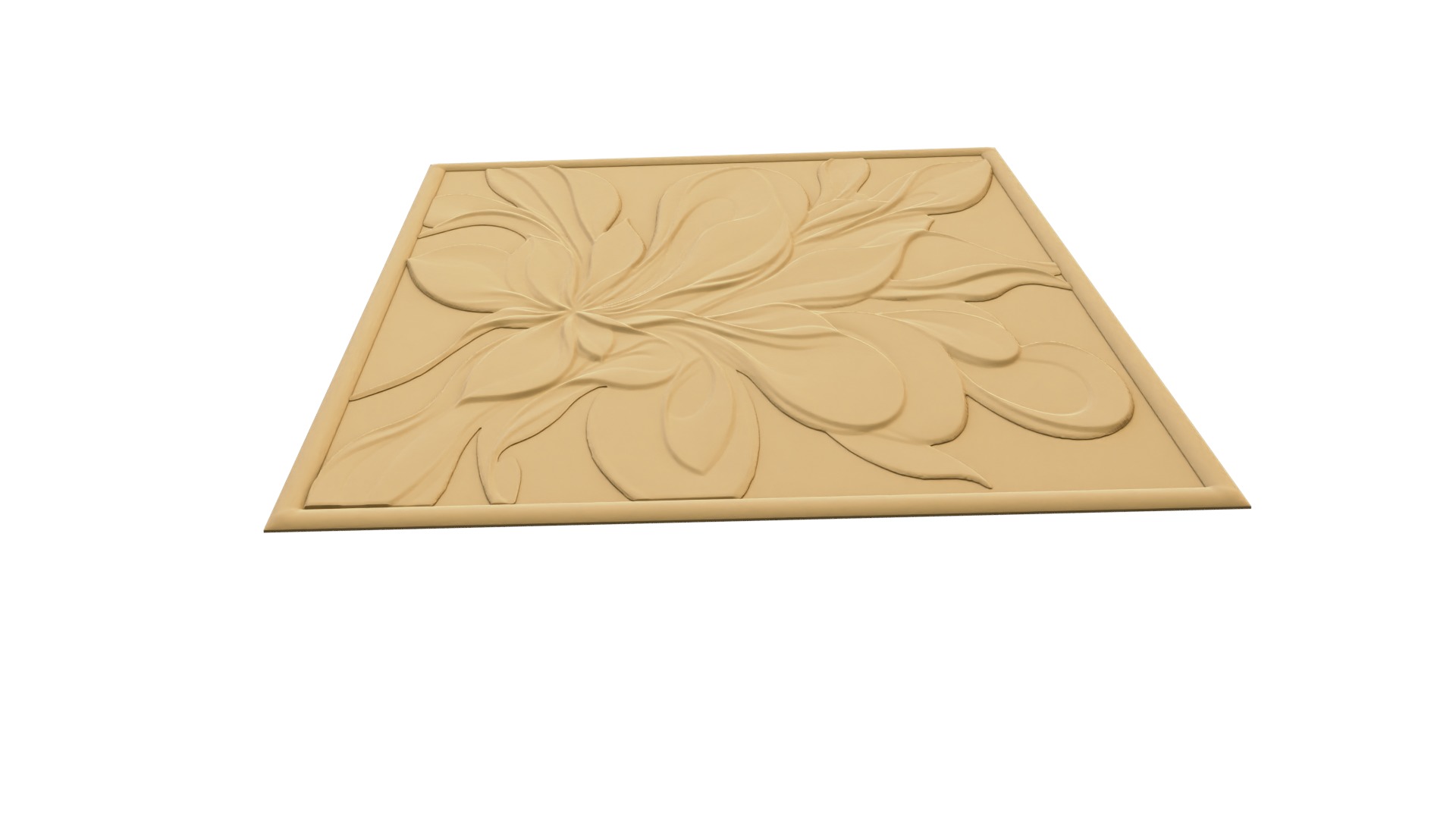 modern panel wall decor set wall relief mural CNC 129  3D model_10