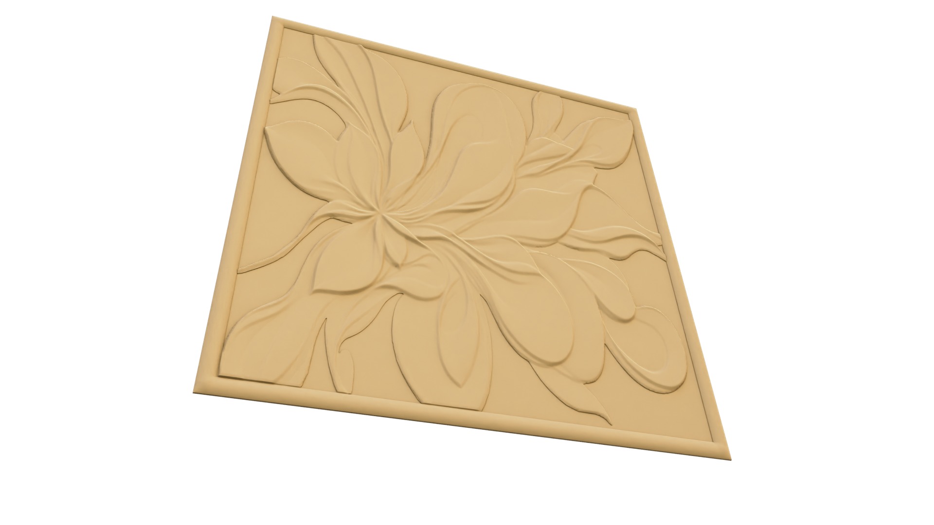 modern panel wall decor set wall relief mural CNC 129  3D model_8