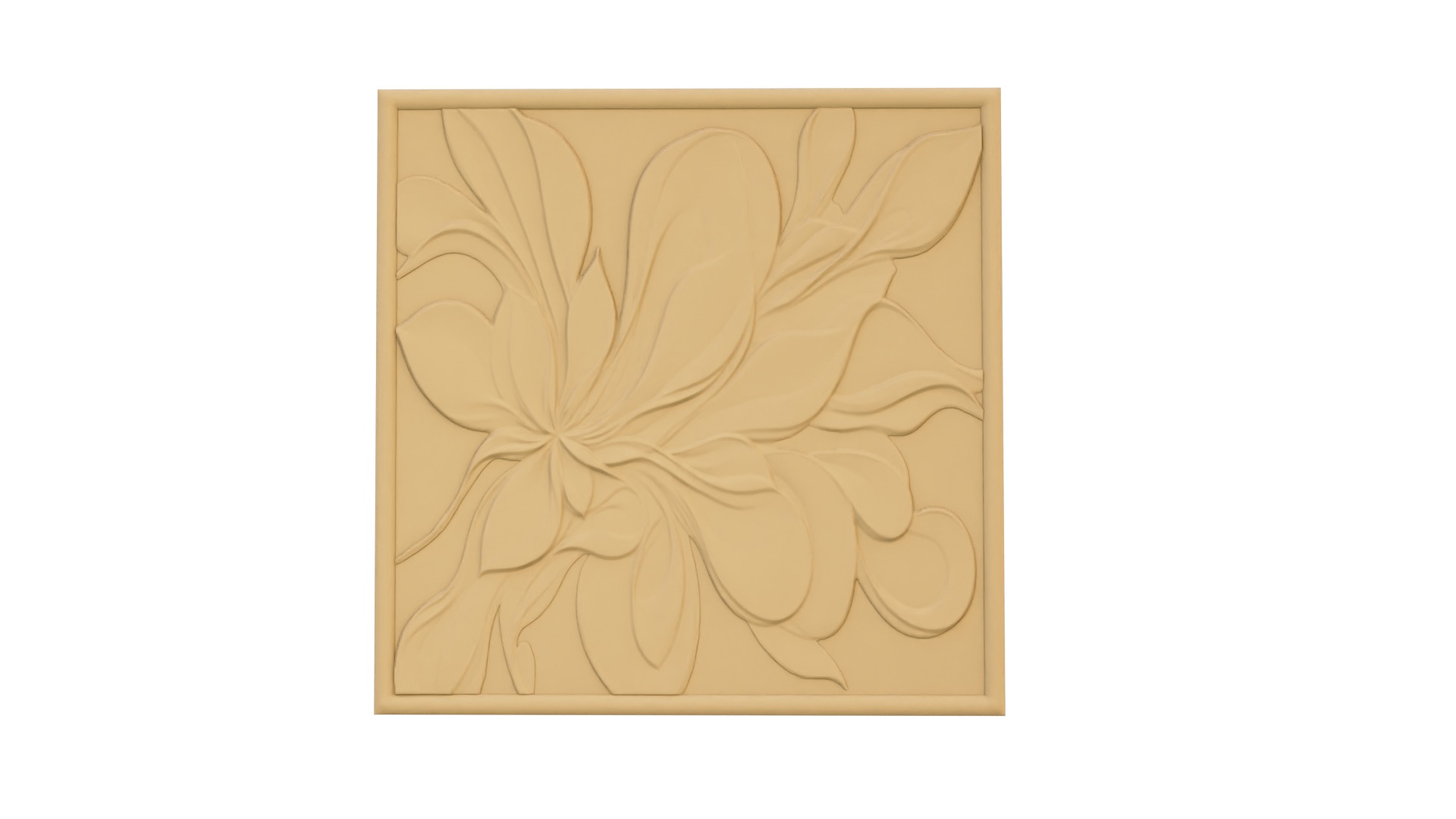 modern panel wall decor set wall relief mural CNC 129  3D model_2
