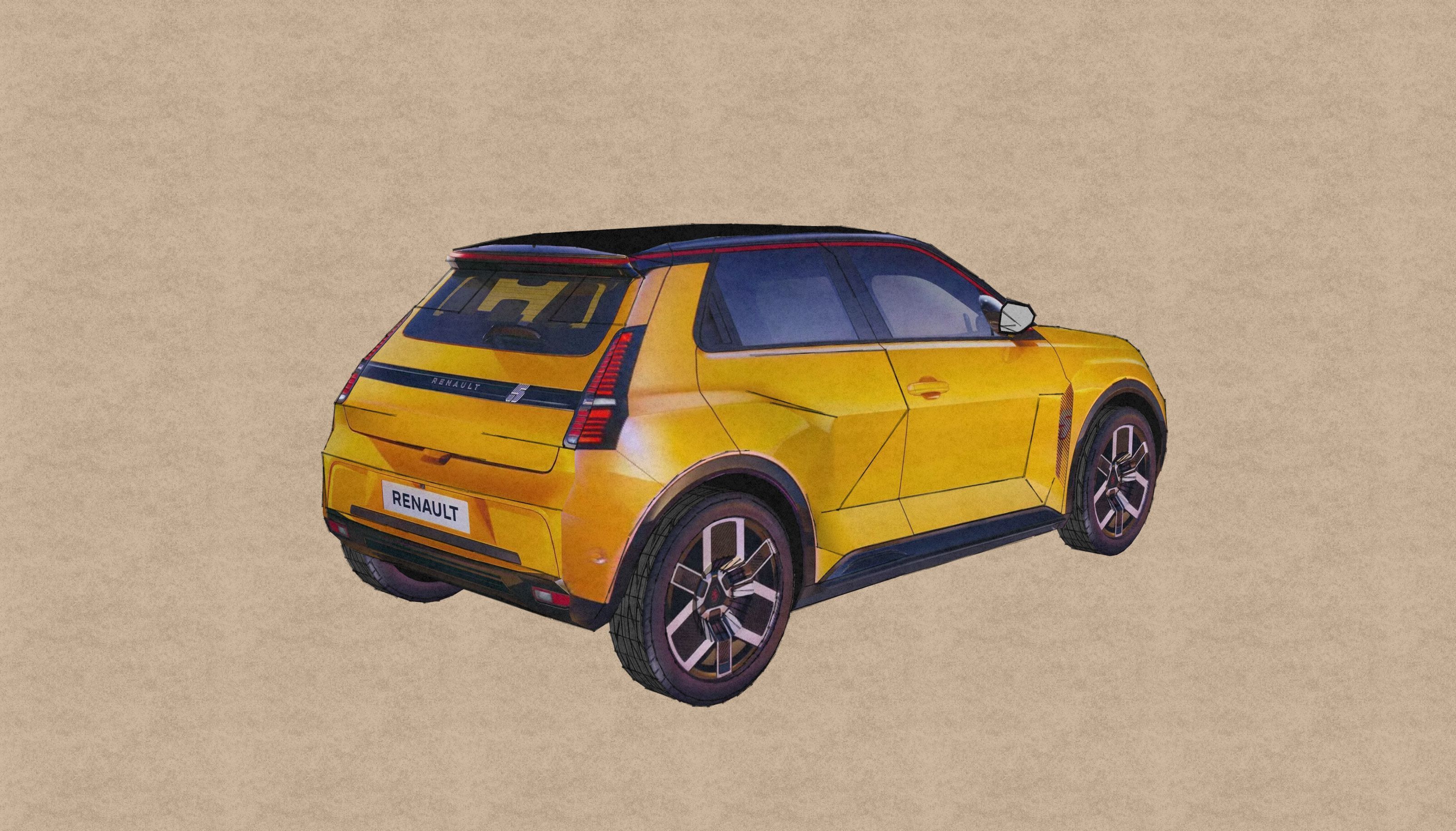 Renault 5 2025 New Low-poly 3D model_12