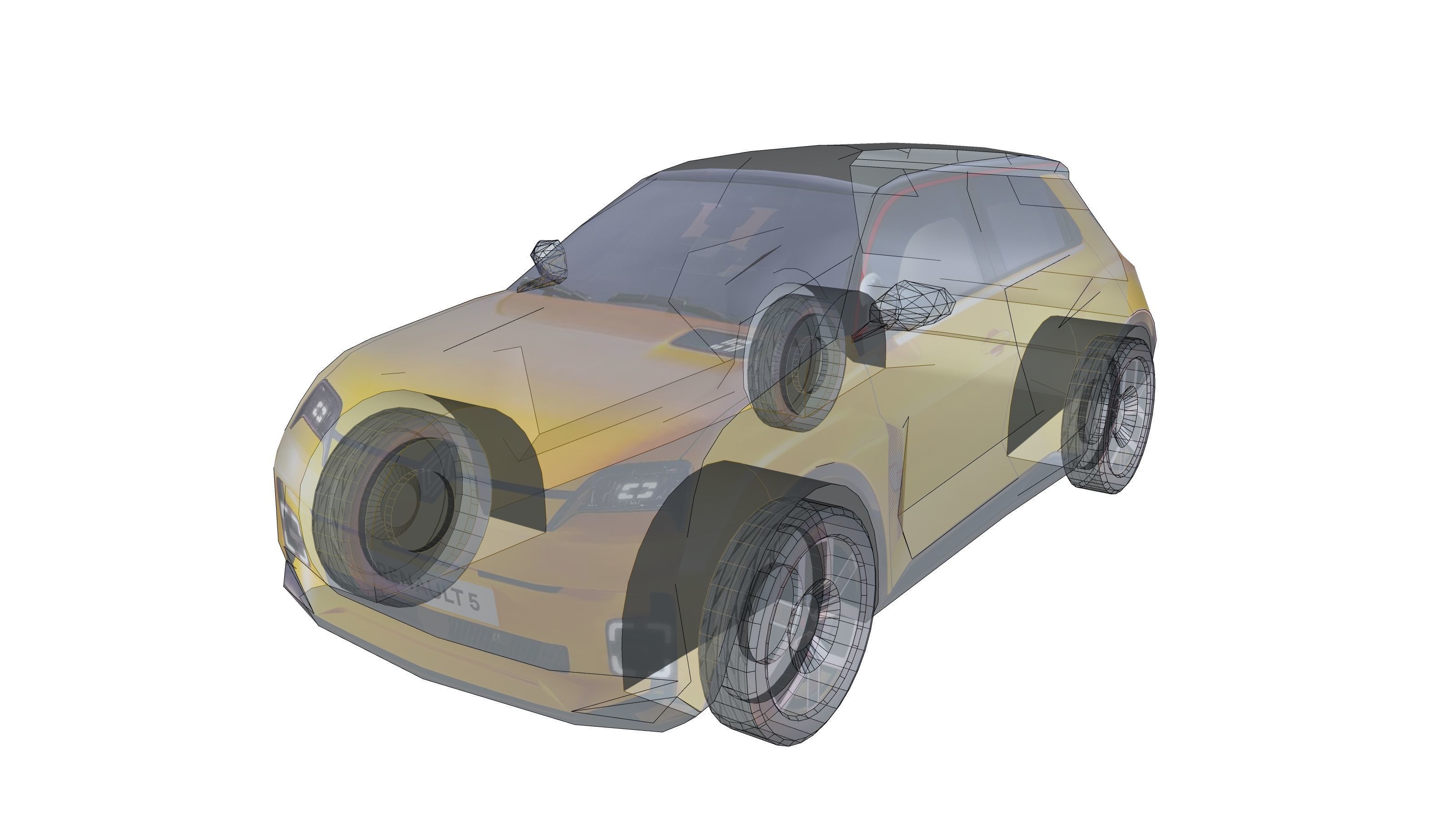 Renault 5 2025 New Low-poly 3D model_15