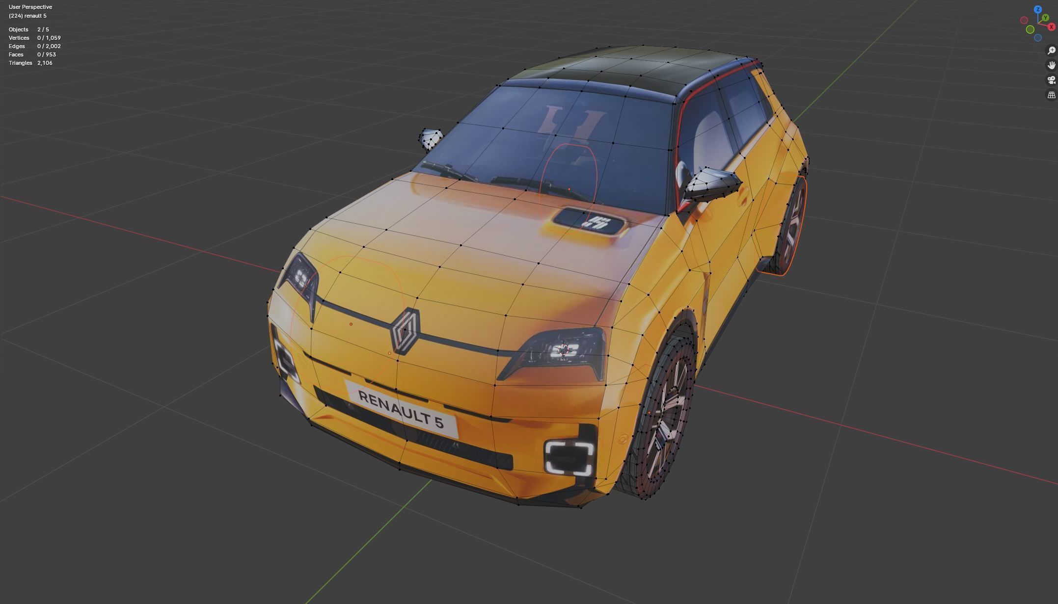 Renault 5 2025 New Low-poly 3D model_13