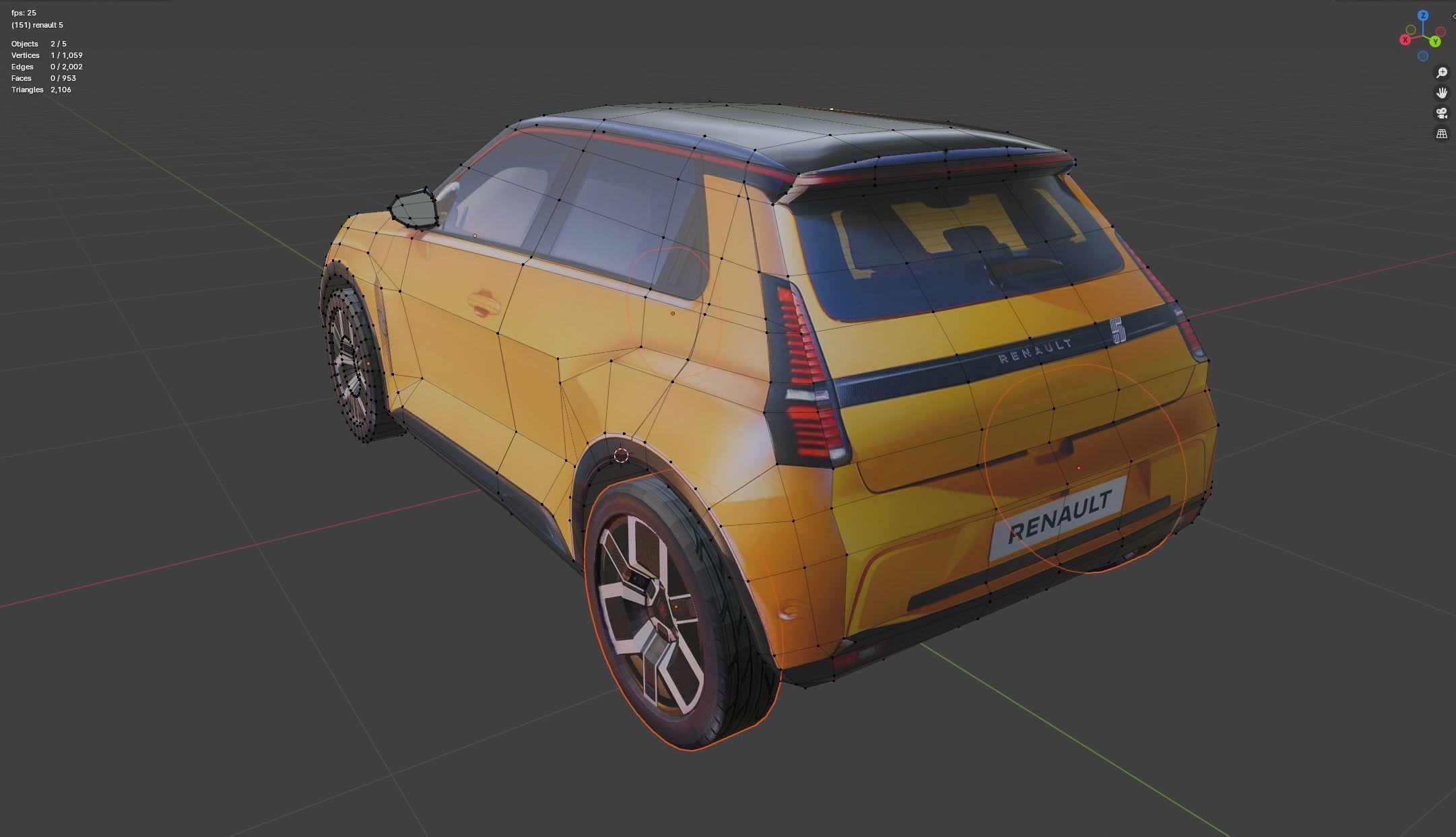 Renault 5 2025 New Low-poly 3D model_14