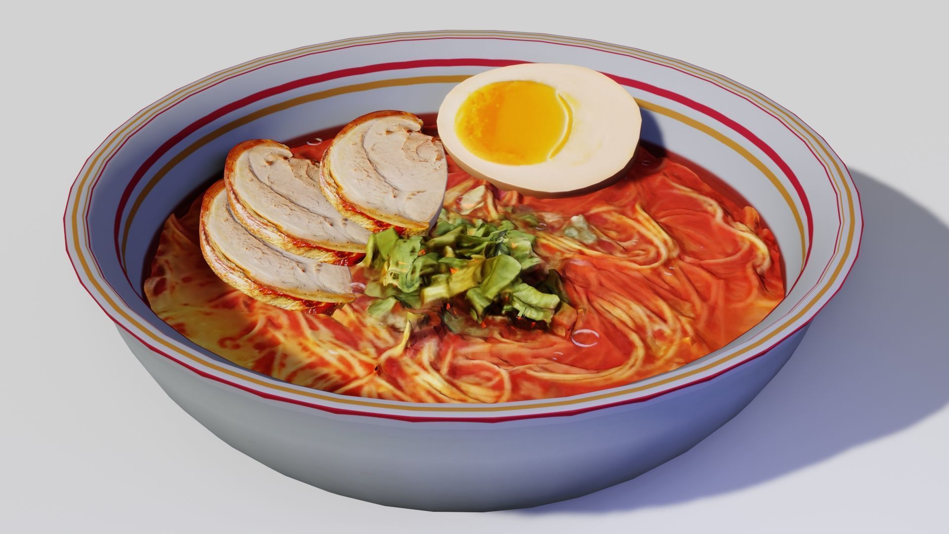 Ramen Low-poly 3D model_2