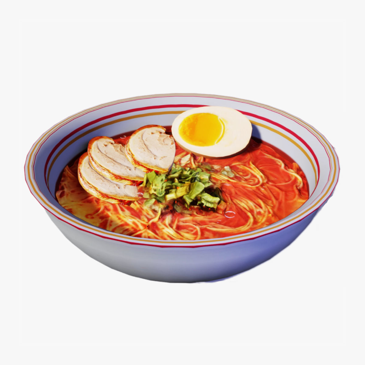 Ramen Low-poly 3D model_1
