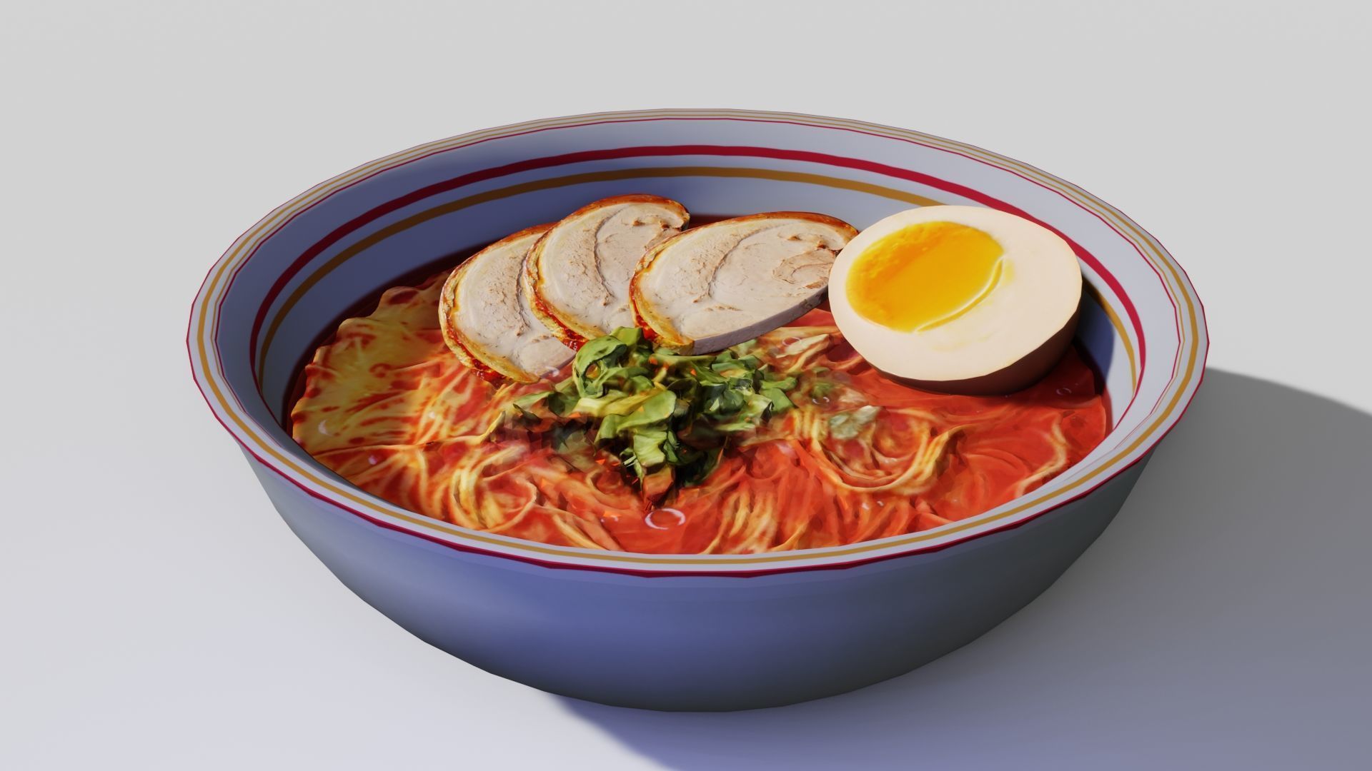 Ramen Low-poly 3D model_3