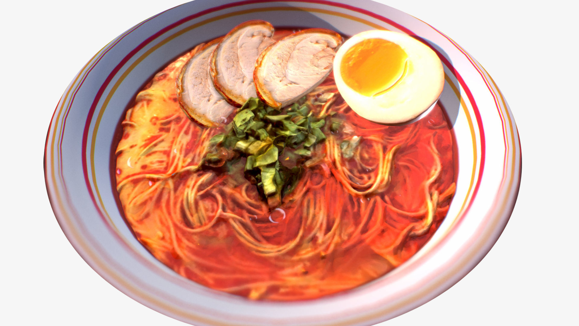 Ramen Low-poly 3D model_8
