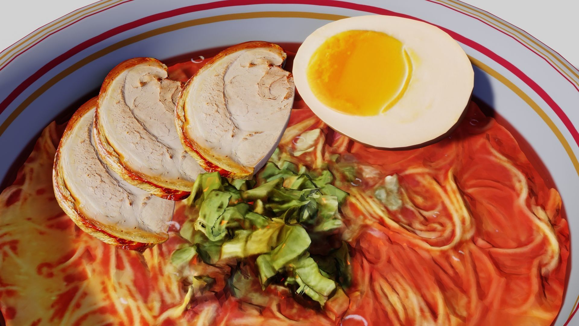 Ramen Low-poly 3D model_5